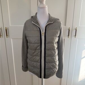 Escada Gray Puffer Jacket with Hood